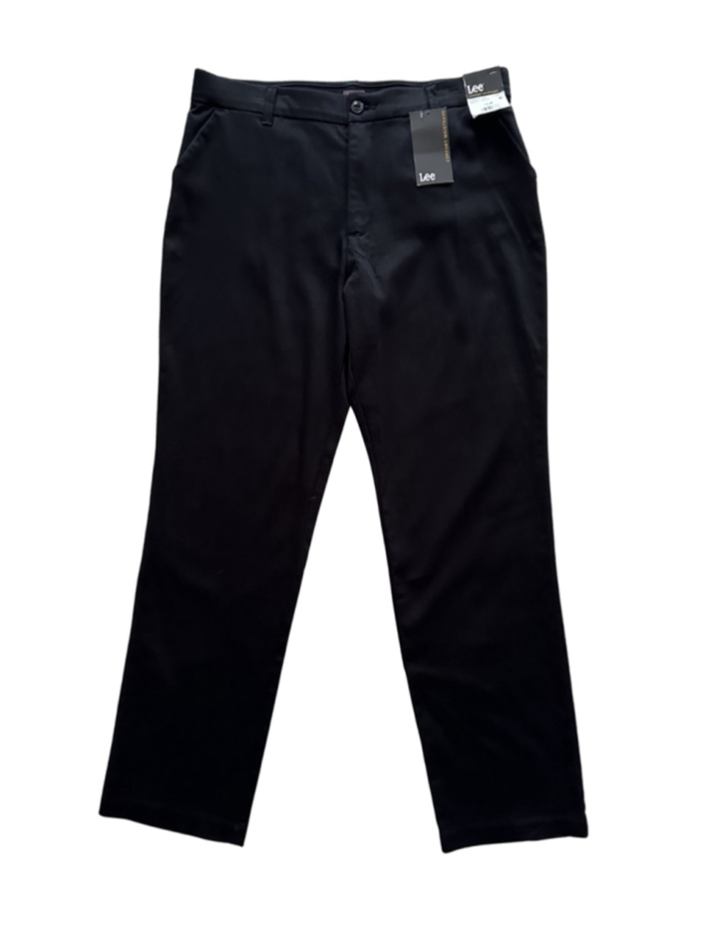 Lee Size 14 Medium NWT Comfort Waistband Straight Leg Unionall Black Pants